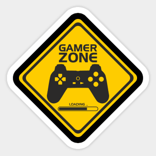 gamer zone sign Sticker
